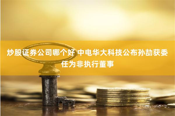 炒股证券公司哪个好 中电华大科技公布孙劼获委任为非执行董事